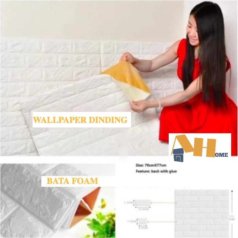 Jual Wallpaper Foam Dinding Rumah Kamar 70 X 77 Cm Walpaper Dinding