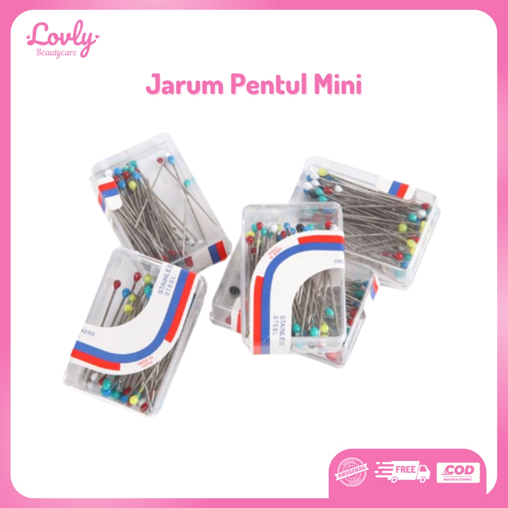 Jual Jarum Pentul Mini Jarum Pentul Hijab 1 Box Stainlees Jarum Hijab