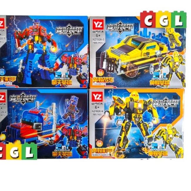 Jual Baru BwR Mainan Bricks Robot Transmutation Transformer Armor ...