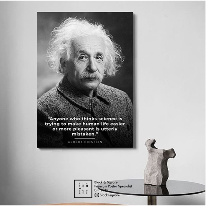 Jual Poster Kayu Premium - Poster Albert Einstein Quotes Science ...