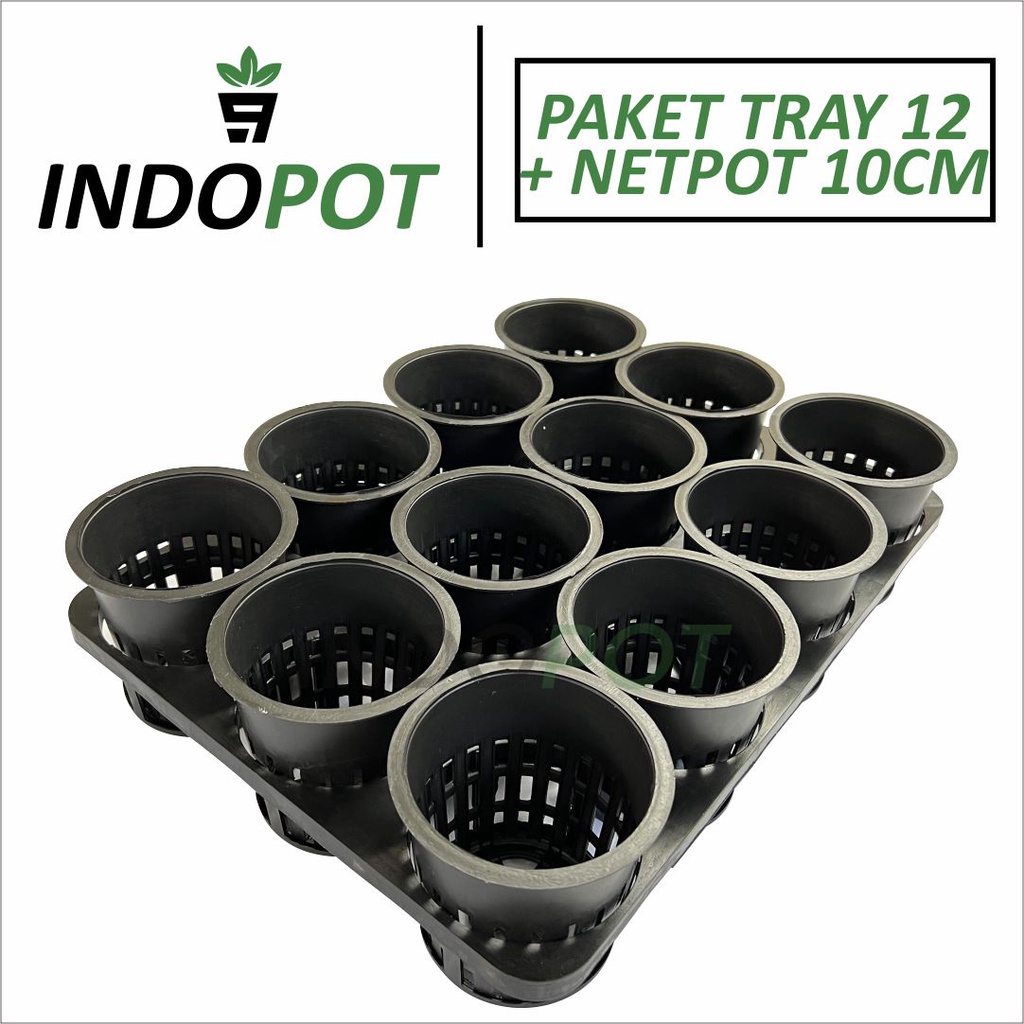 Paket Tray 12 Hole + Netpot 10cm Paket Tray Hidroponik Paket Hidroponik