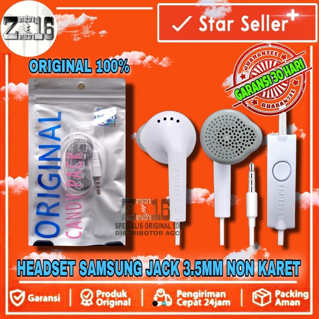 Jual ORIGINAL 100 HF Headset Samsung non karet For A03s A02s Bawaan HP Putih Shopee Indonesia