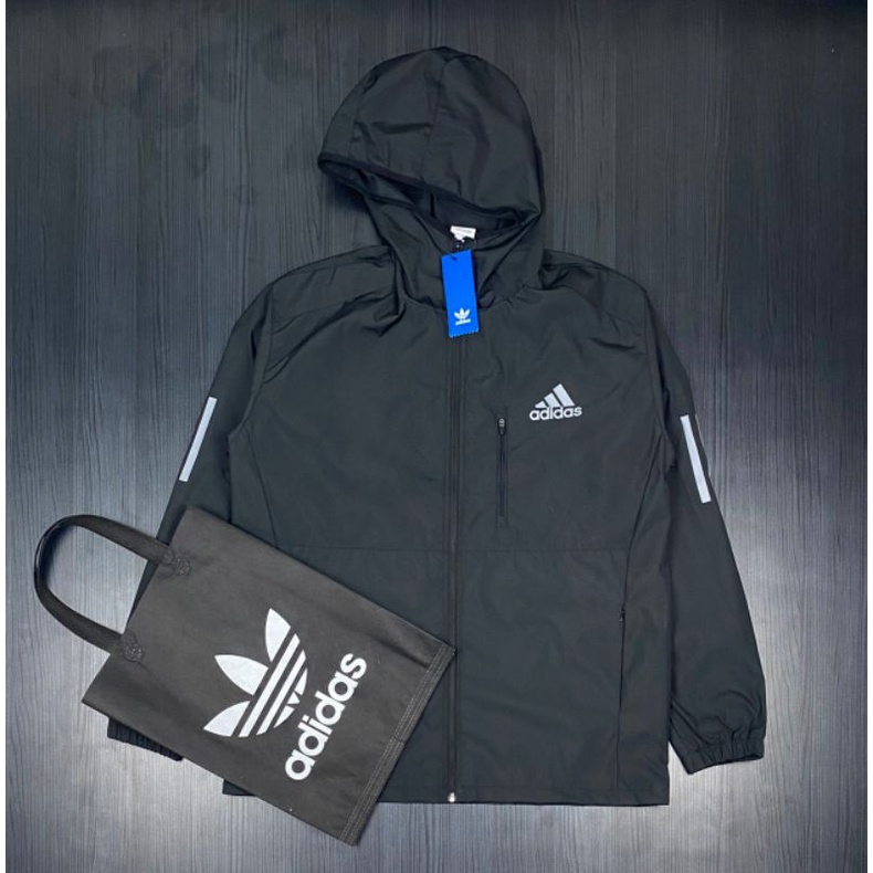 JAKET ADIDAS SPORTY RUNING ANTI AIR WATERPROOF FULL TAG LABEL