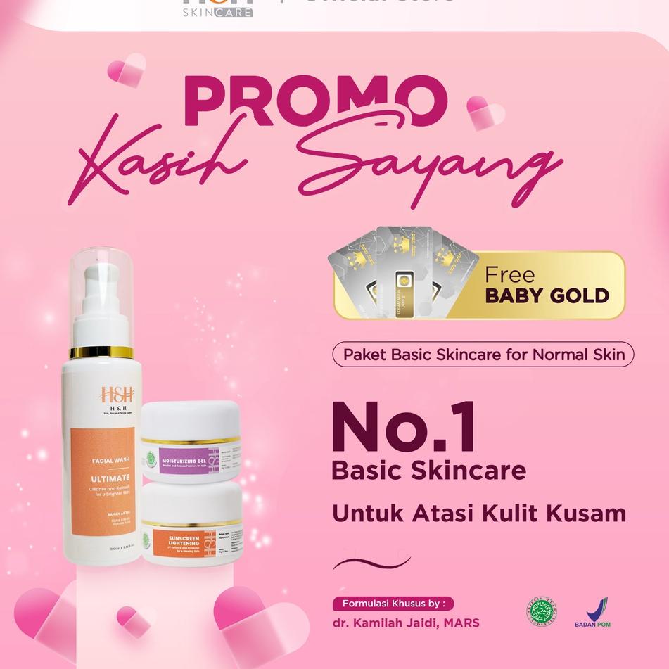 Jual ☀ H&H BASIC SKINCARE NORMAL ( basic skincare untuk kulit kusam