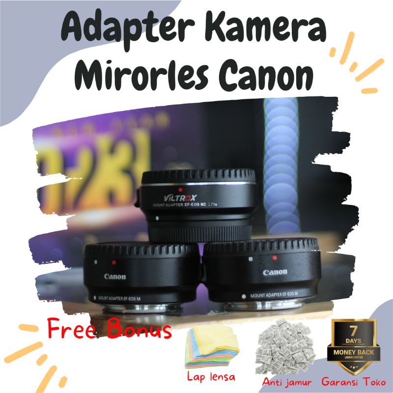 Jual Adapter Kamera Mirorles Canon Eos M Ke Lensa DSLR Canon | Shopee ...