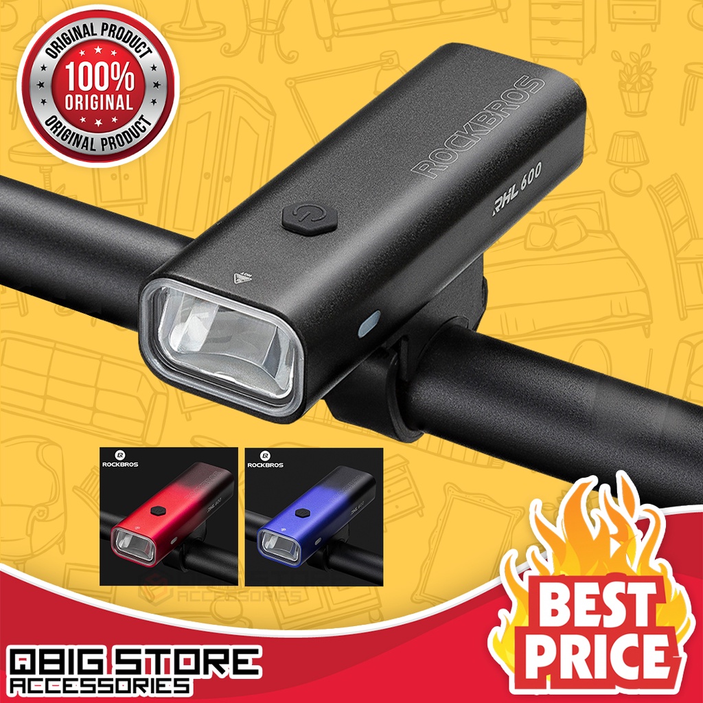 Jual Lampu Depan Sepeda Rockbros RHL Waterproof IPX6 Bicycle Front ...