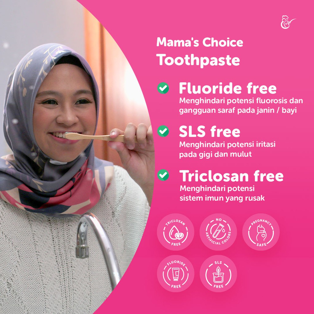 Jual Mama's Choice Toothpaste (Pasta gigi halal tanpa fluoride khusus ...