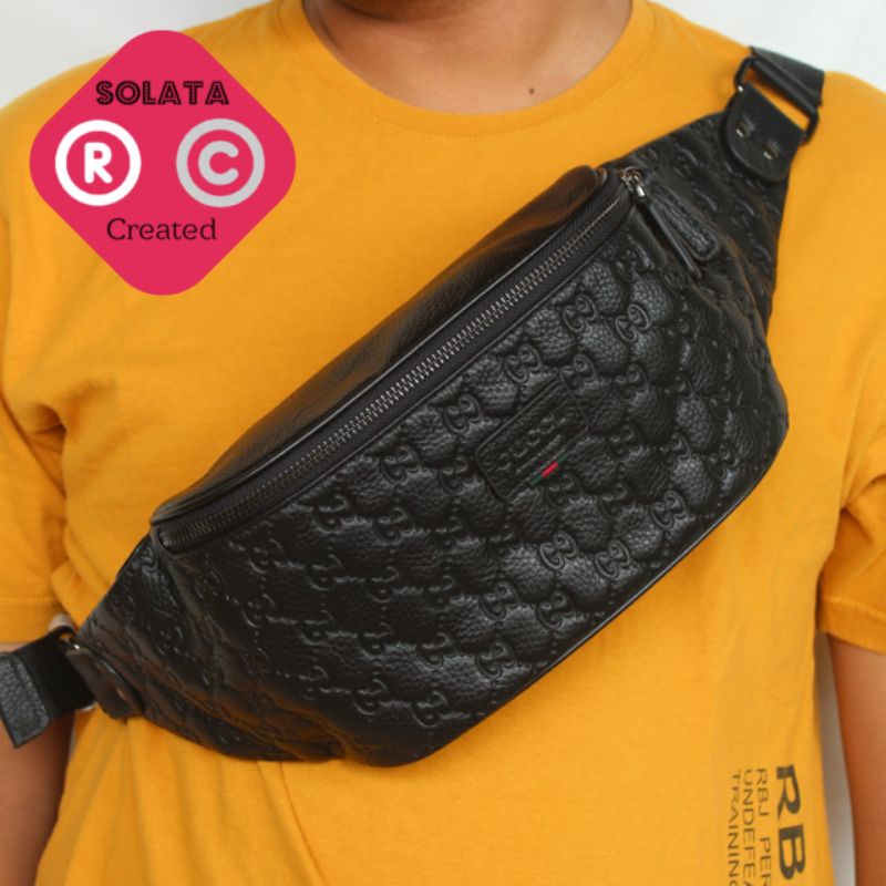 Jual Tas Selempang KULIT ASLI Slingbag Pria wanita Waistbag