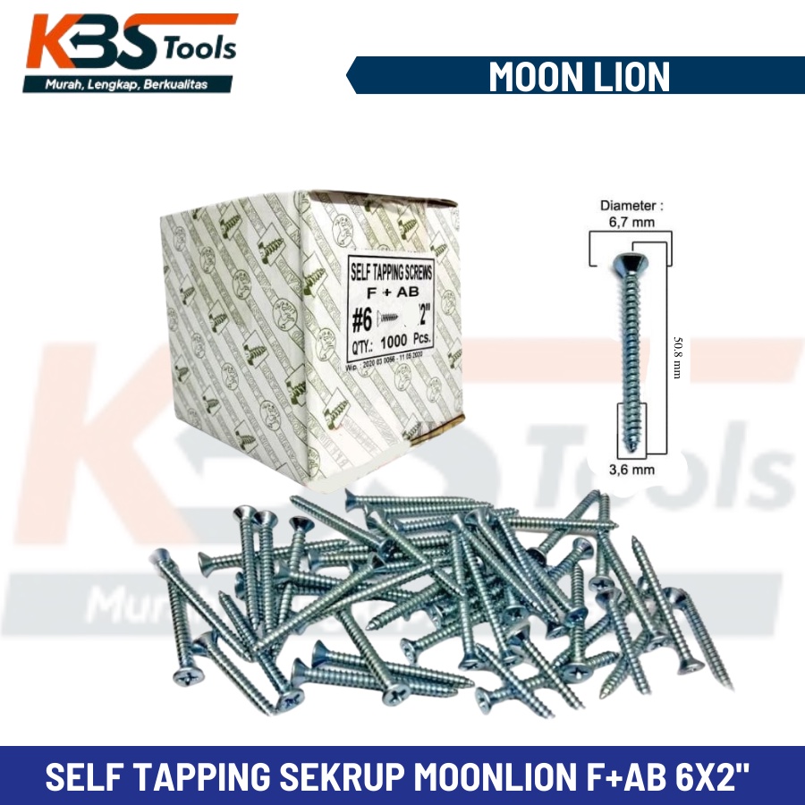 Jual Fab Sekrup Tapping X Moonlion Skrup Cm Mebel Furniture Moon Lion Self Taping