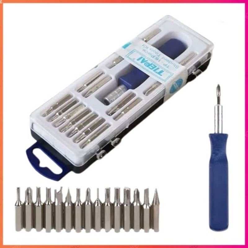 Jual Obeng Set Mini 16 In 1 / Obeng Serbaguna Praktis / Obeng Service ...