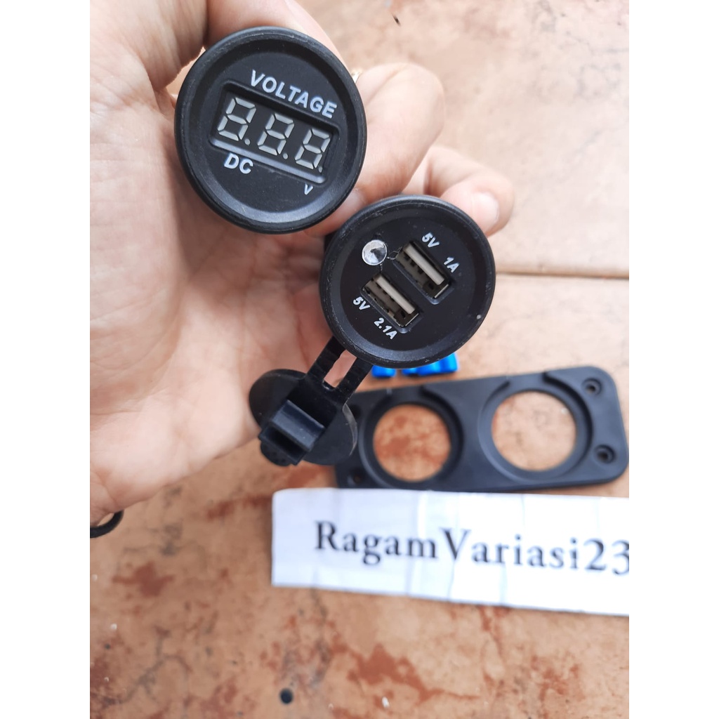 Jual Voltmeter aki digital 2 mode motor Nmax model tanam (2pcs), Volt ...