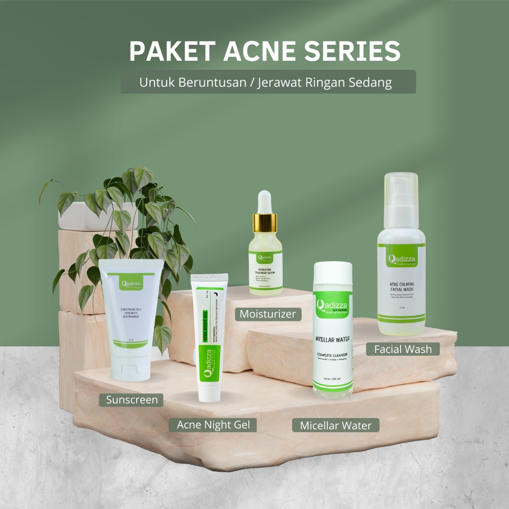 Jual QADIZZA PAKET ACNE SERIES Efektif Menghilangkan Beruntusan Komedo ...