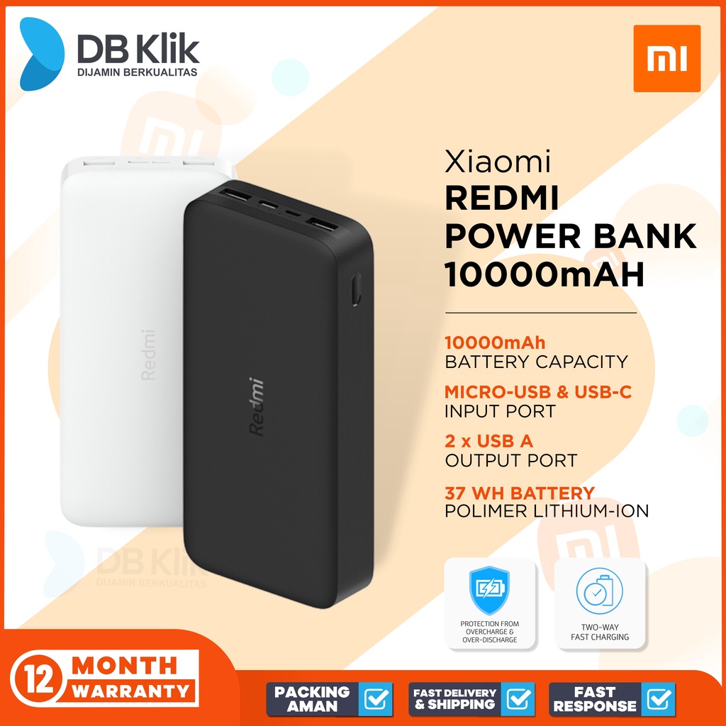 Jual Power Bank Xiaomi Redmi Mah Redmi Powerbank Mah Shopee Indonesia