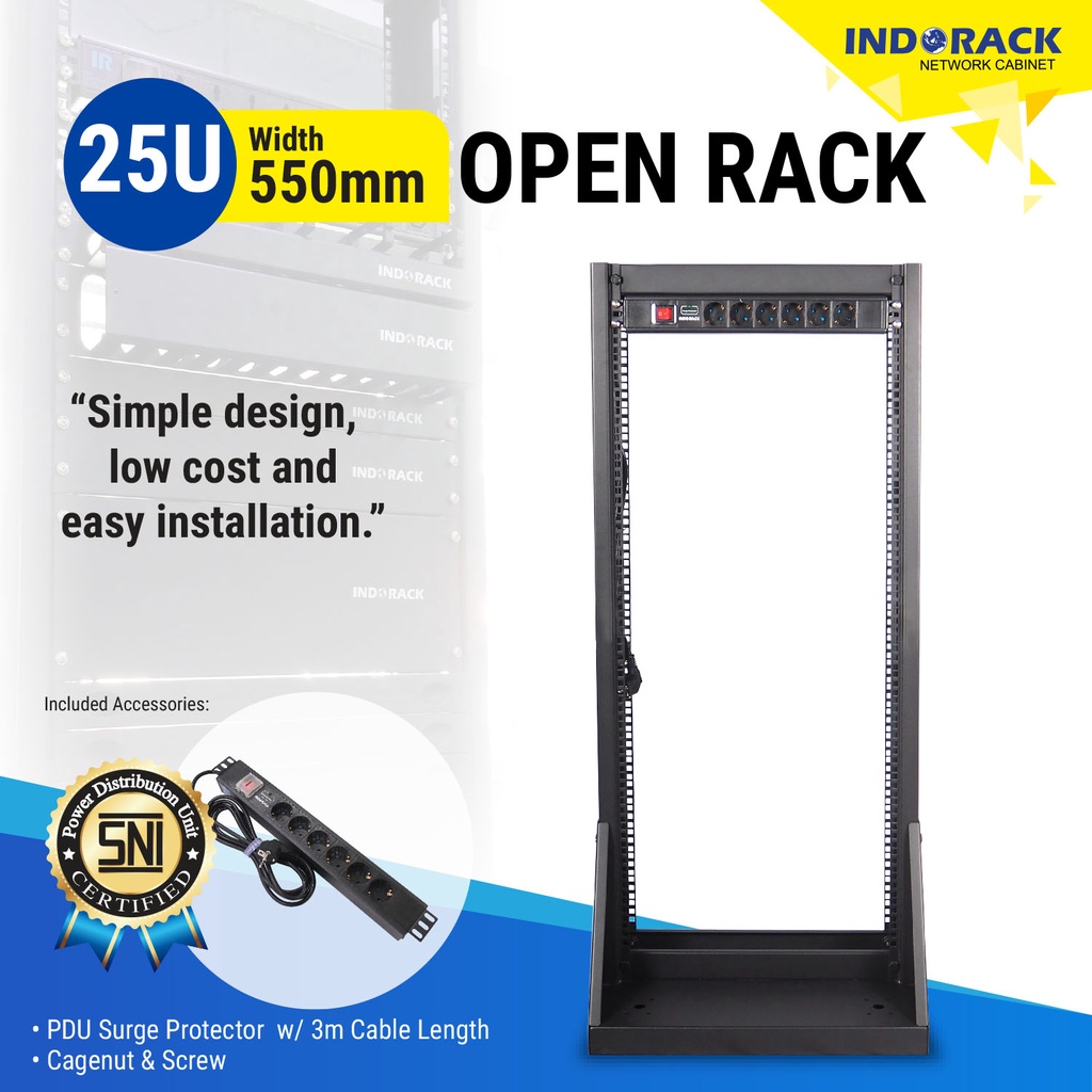 Jual OPEN RACK 25U INDORACK RACK SERVER | Shopee Indonesia