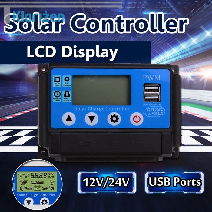 Jual PWM 20A Solar Charge Controller Regulator Panel Battery Dual USB ...