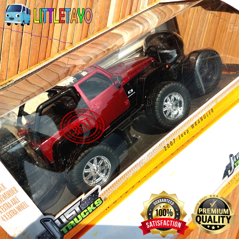 M&m's 1:24 2007 Jeep Wrangler Coche Fundido A Presión Y