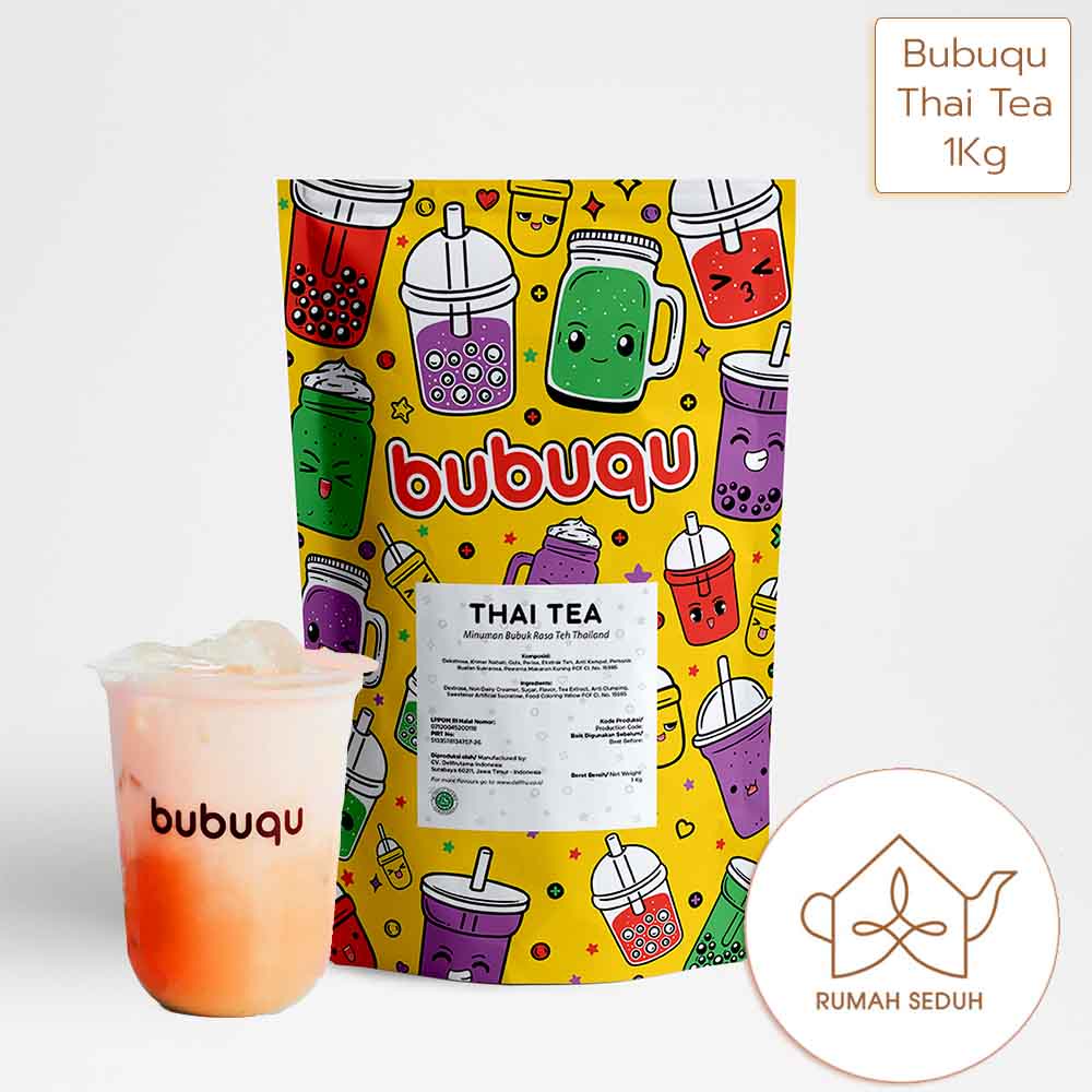 Jual 1Kg Bubuqu Thai Tea - Minuman Bubuk Rasa Thai Tea Instant | Shopee ...