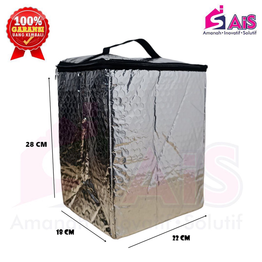 Jual COOLER BAG TAS ALUMINIUM TAHAN PANAS TAHAN DINGIN TEBAL & KUAT TAS