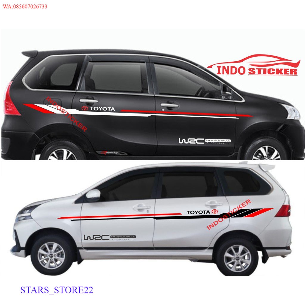Jual (PREMIUM) sticker mobil toyota custom text stiker toyota avanza ...