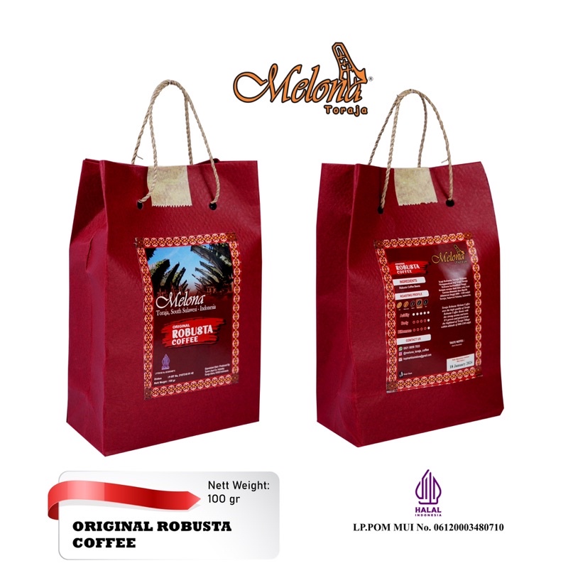 Jual MELONA Original Robusta Toraja Coffee 100gr, Kopi Robusta Toraja