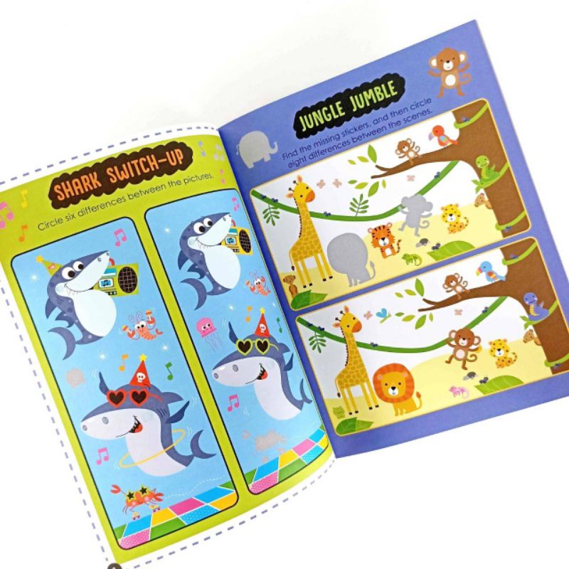 Jual Playtime Learning Spot the Difference Sticker Activity Book With ...