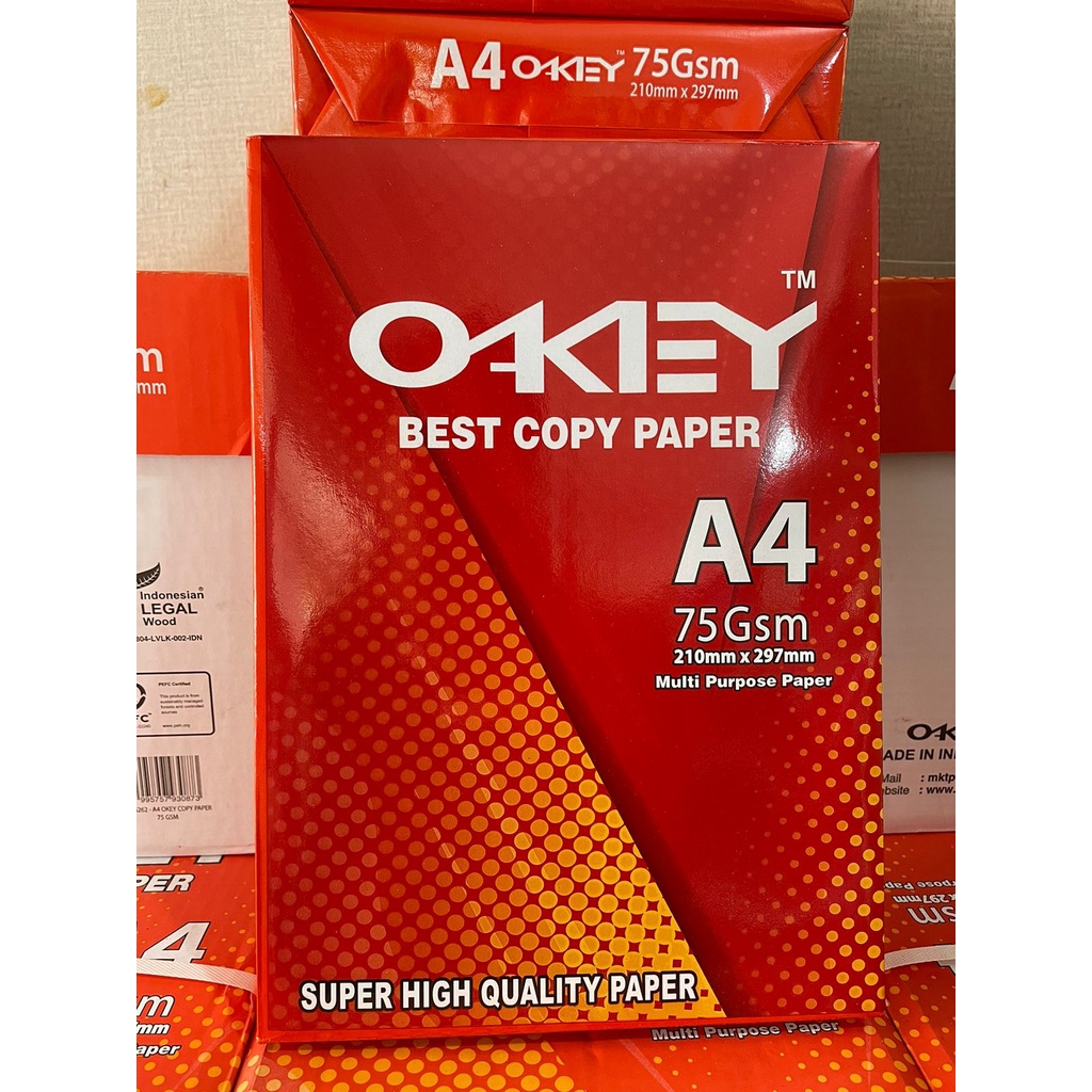 Jual Kertas Hvs A4 75 Gsm Okey 1 Dus Shopee Indonesia