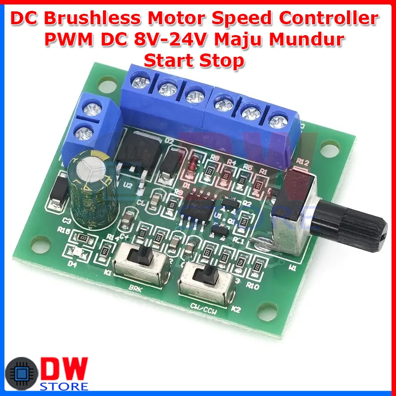 Jual Brushless DC Motor Speed Controller PWM 8V-24V Pengatur Kecepatan ...