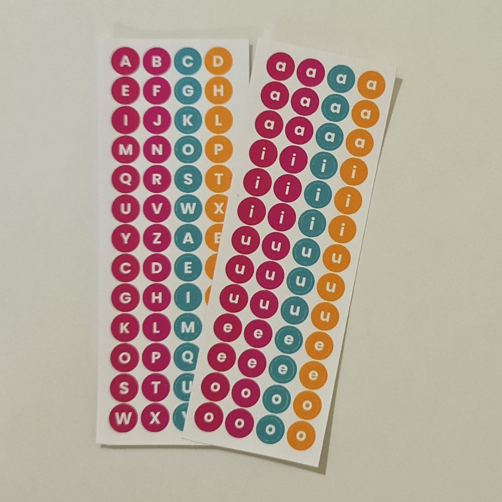 Jual stiker alphabet-stiker dot huruf-sticker letter-setiker huruf dan ...