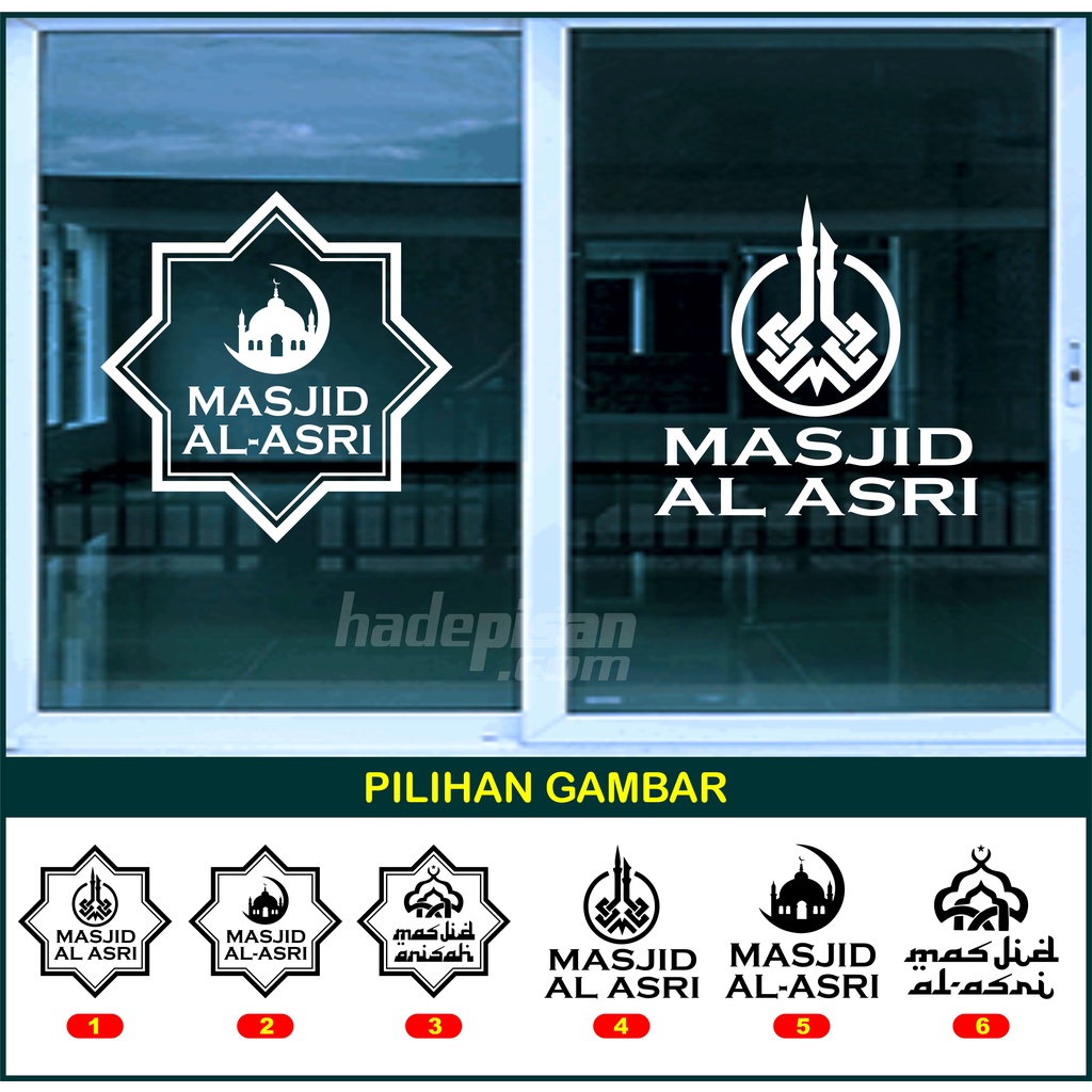 Jual Stiker Mesjid Cutting Sticker Dinding Dan Kaca Pintu Jendela Kaca Nama Masjid Musholla