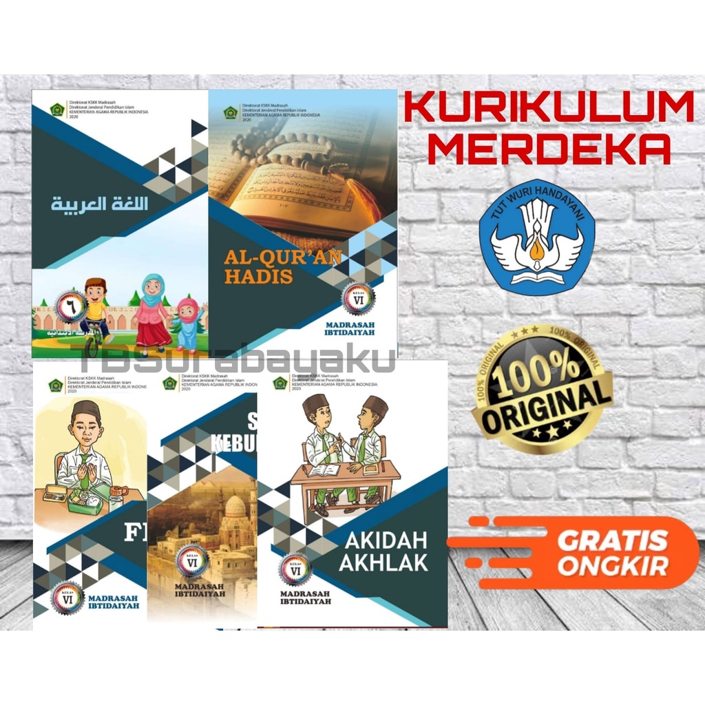 Jual Buku Paket Siswa Kelas 6 MI Kementrian Agama (KEMENAG) | Shopee ...