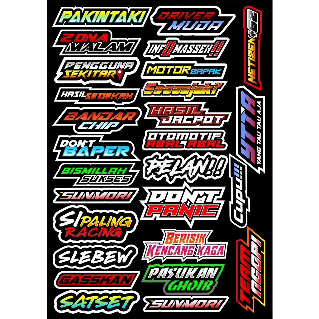 Jual STICKER KATA KATA 27 PCS STICKER VIRAL | Shopee Indonesia