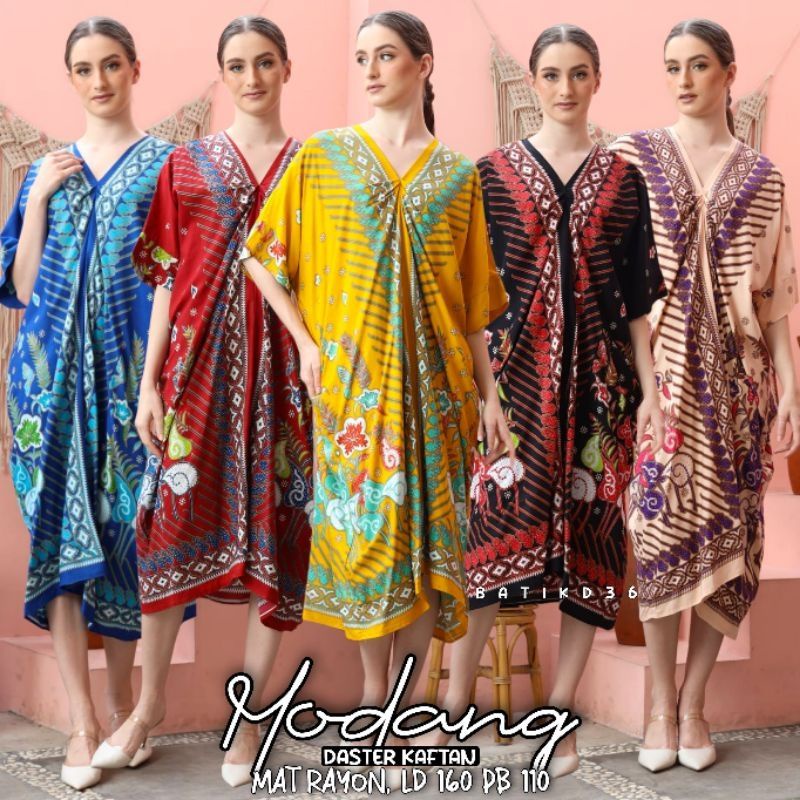 Jual baju tidur daster kaftan kelelawar Modang Elisa motif salur acak ...