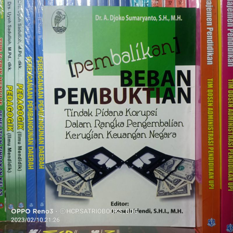 Jual PEMBALIKAN BEBAN PEMBUKTIAN TINDAK PIDANA KORUPSI DALAM RANGKA ...