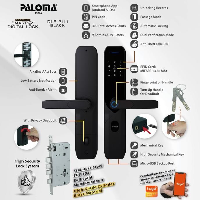 Jual Paloma Dlp Digital Lock Smart Home Kunci Pintu Door Handle