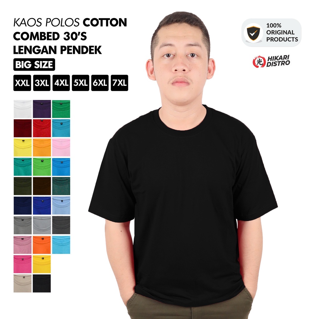 Jual Size Jumbo Kaos Polos Cotton Combed 30s Size Xxl 7xl Shopee Indonesia