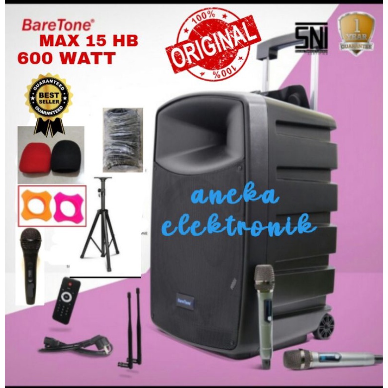 Jual Speaker Aktif Portable Bluetoth Baretone Max Hb Original