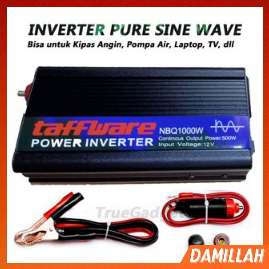 Jual Power Inverter Pure Sine Wave PSW DC 12V to AC 220V 1000W Taffware
