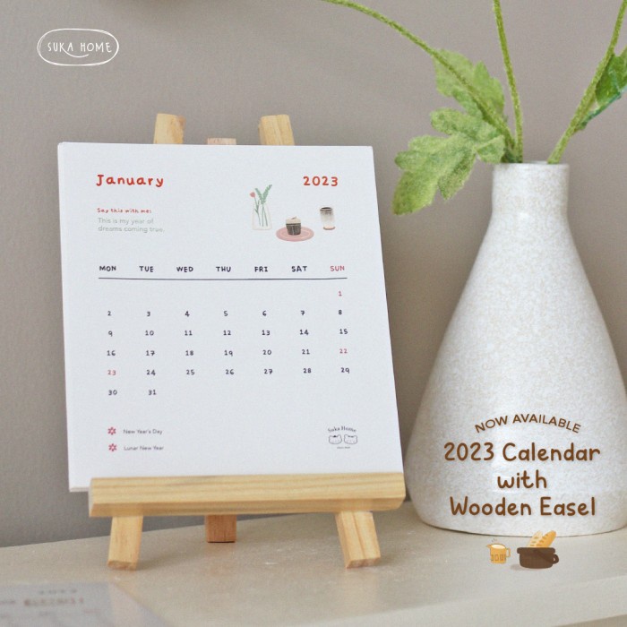 Jual Kalender 2023 Estetik Kalender Meja Lucu Kalender Korean Style