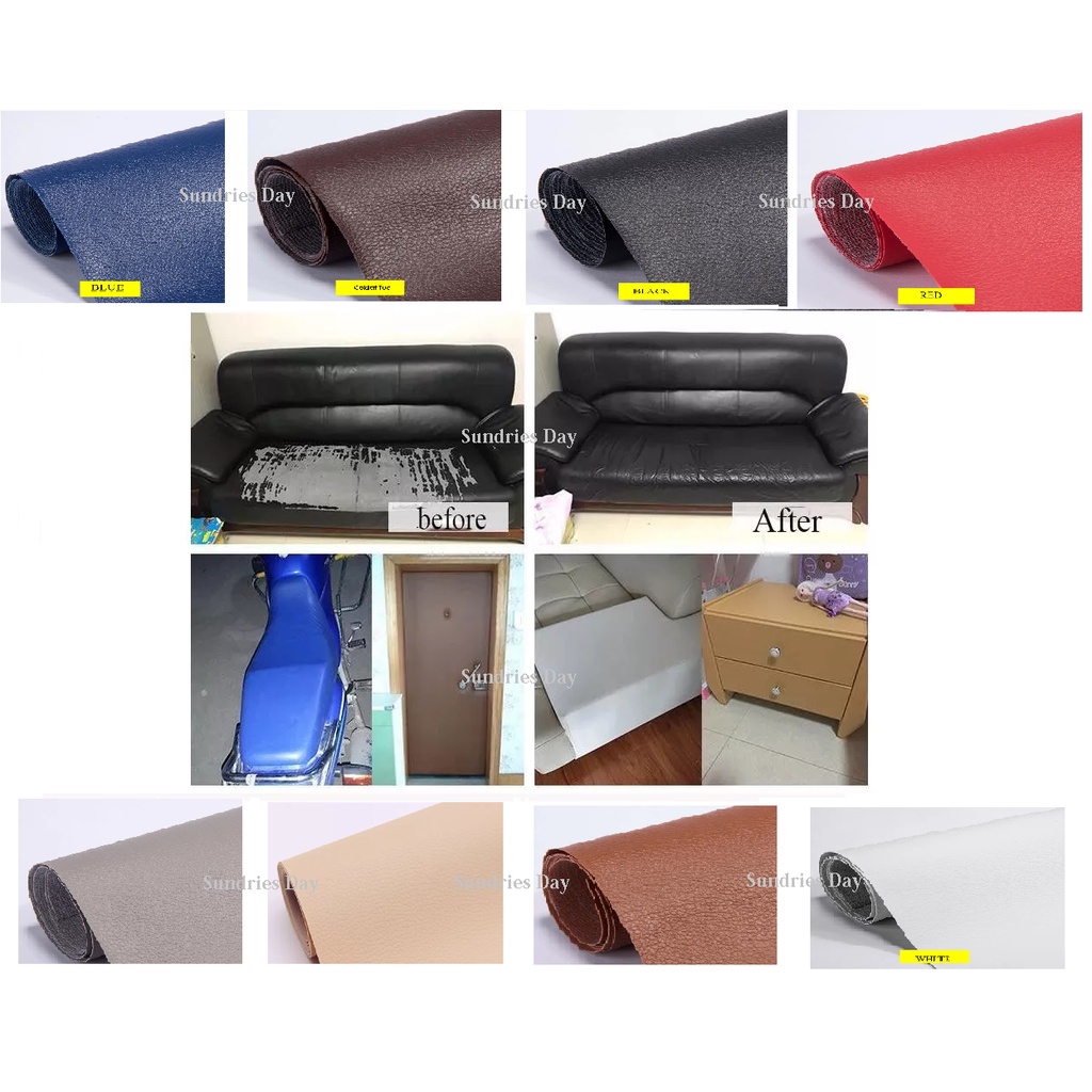 Jual Sticker stiker tambalan kulit sofa jok mobil motor sepeda PU ...