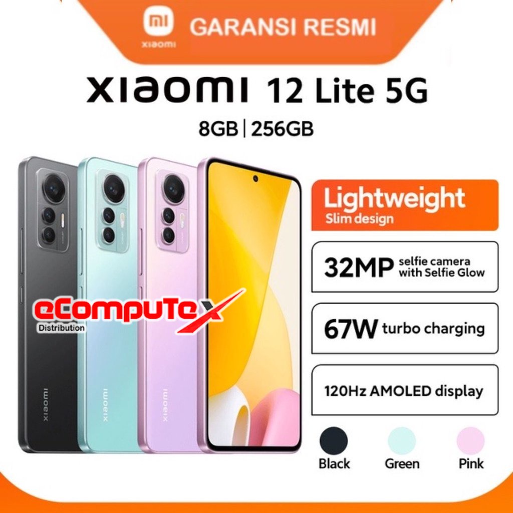 Jual XIAOMI MI 12 LITE 8 / 256 GB HANDPHONE XIAOMI 8/256GB GARANSI ...