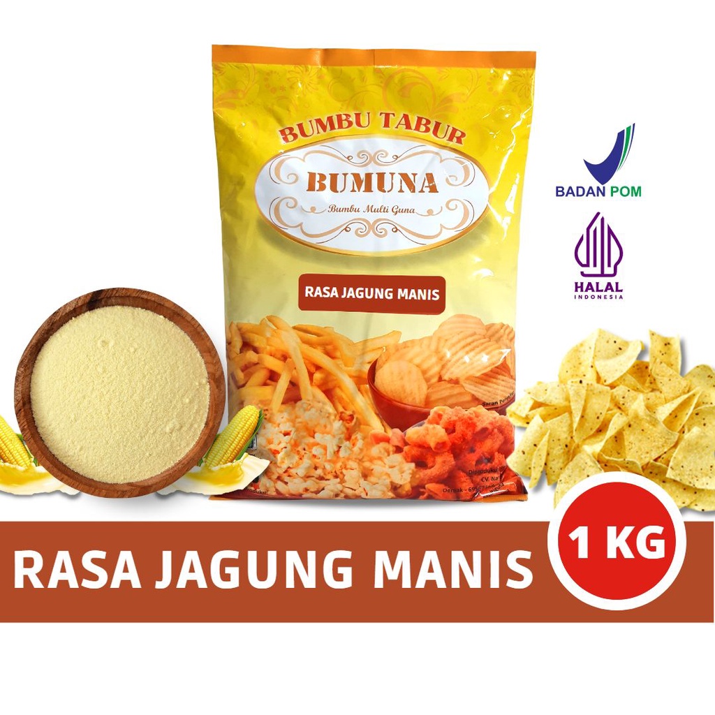 Jual Aneka Rasa Bumbu Tabur 1kg Bumuna Bumbu Cemilan Snack Shopee