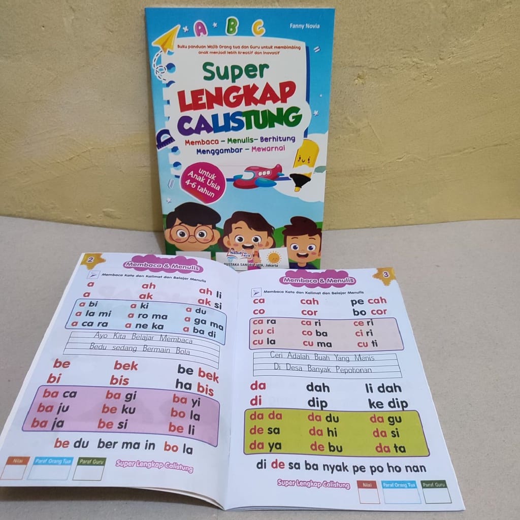 Jual Buku Super Lengkap Calistung Untuk Anak Usia 4-6 Tahun Full Collor ...