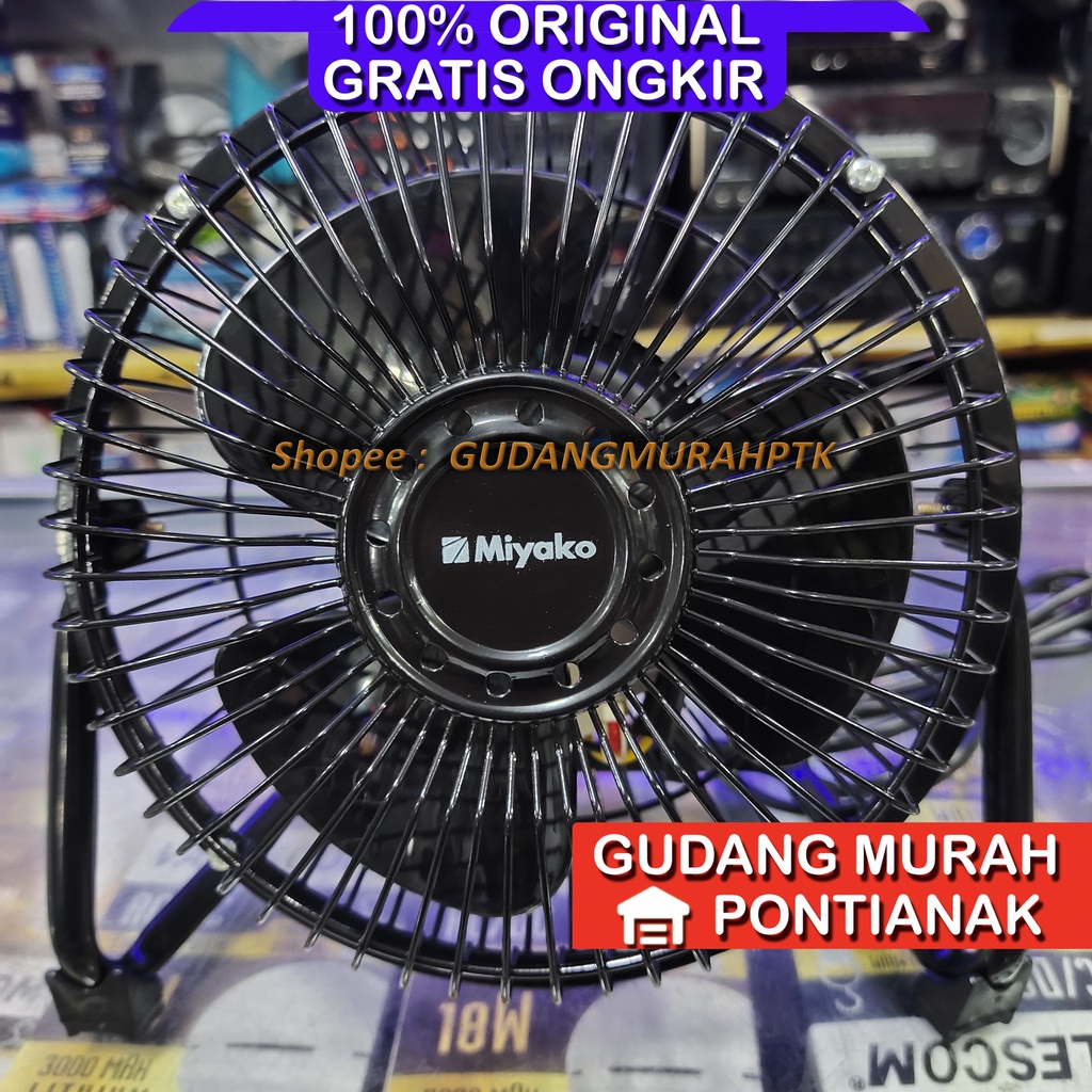 Jual DESK FAN KIPAS ANGIN BESI MIYAKO Tornado fan deluxe 6in 6” 6inch