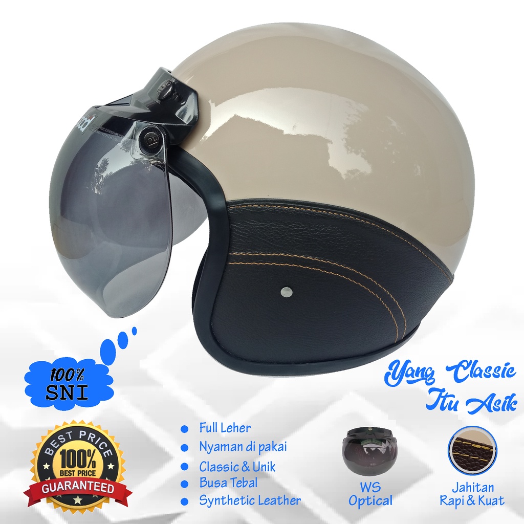 Jual Promo Helm Bogo Retro Murah Berkualitas Helm Dewasa Sni Kaca Bogo Original Helm Ukuran M L