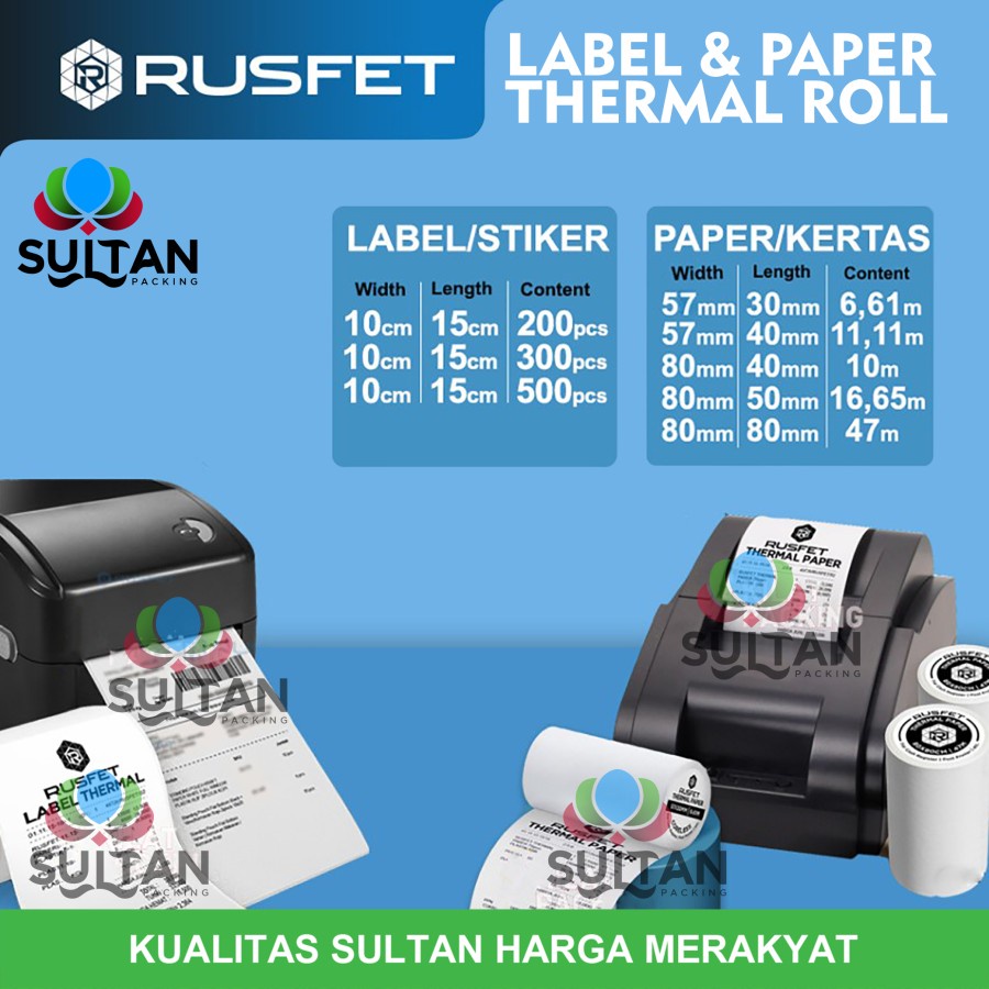 Jual Stiker Thermal Label Thermal Paper Thermal Sticker Struk Kasir ...