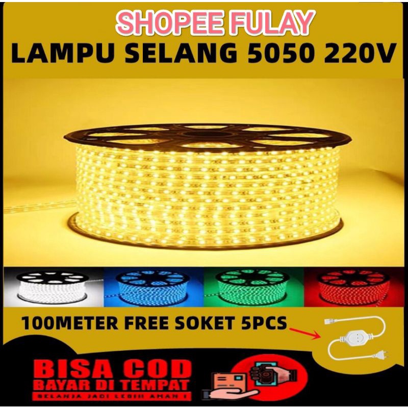 Jual LAMPU LED STRIP SELANG SMD 5050 100M 100 METER / LAMPU PLAFON ...