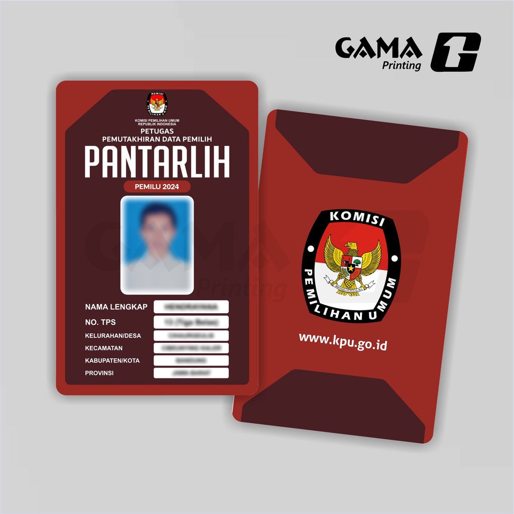 Jual Cetak Kartu Pantarlih Id Card Pps Sehari Jadi Shopee Indonesia