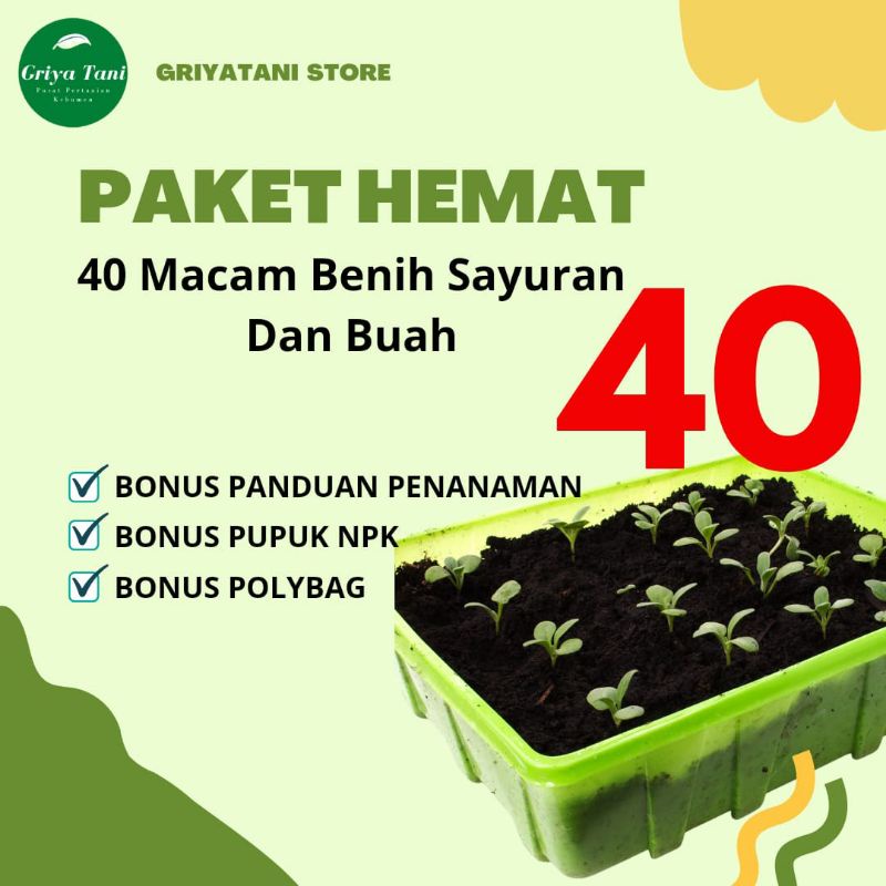 Jual PRODUK- PAKET 40 JENIS BENIH SAYUR BENIH BUAH PAKET LENGKAP BIBIT ...