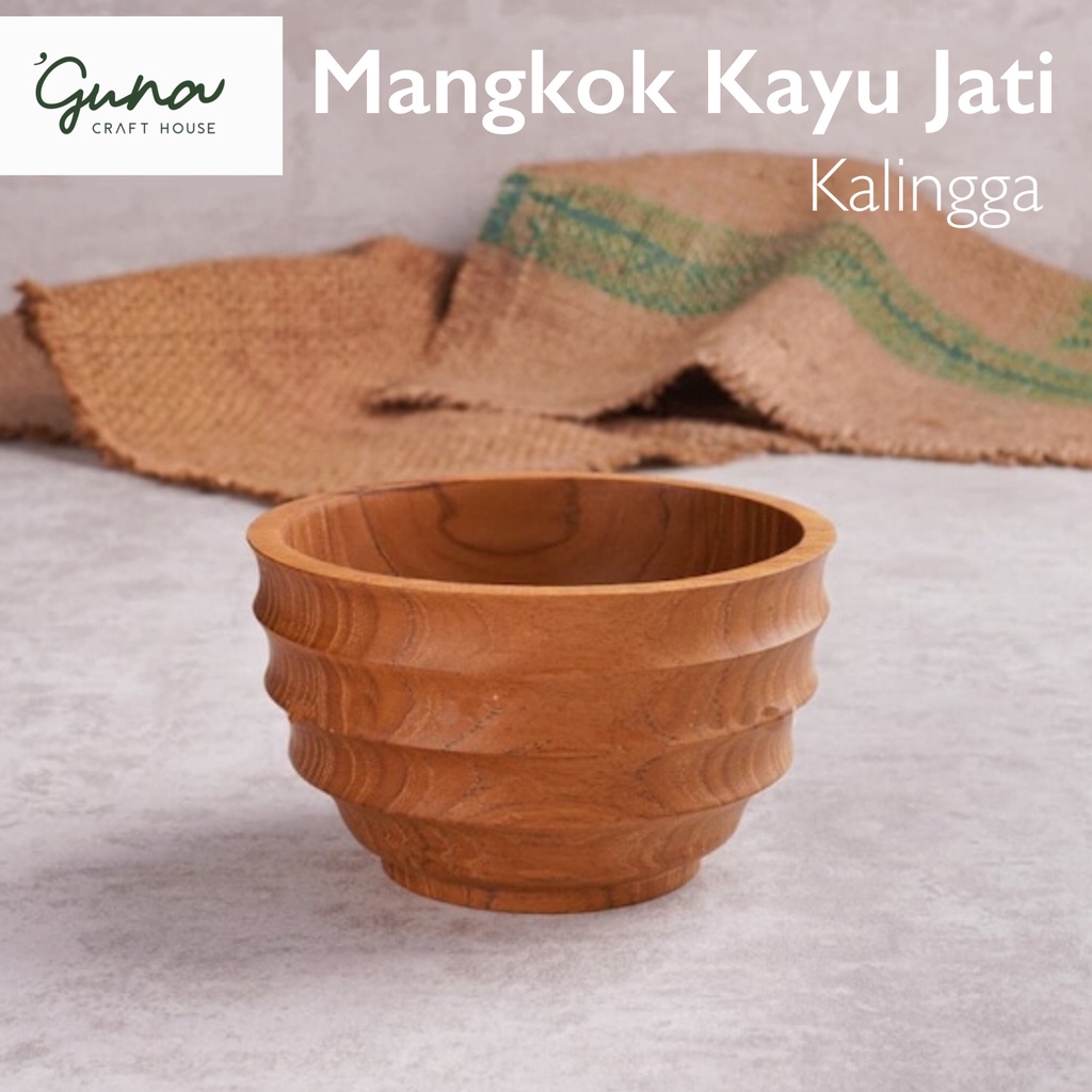 Jual Mangkok Kayu Jati Kalingga Natural Teak Wooden Bowl Mangkuk Rustic Props Foto Shopee 5257