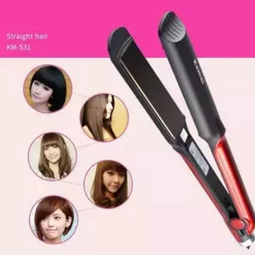 Catok Catokan Rambut Kemei 531 Ceramic Heating Plate Pelurus Pengeriting Elektrik Bahan Keramik
